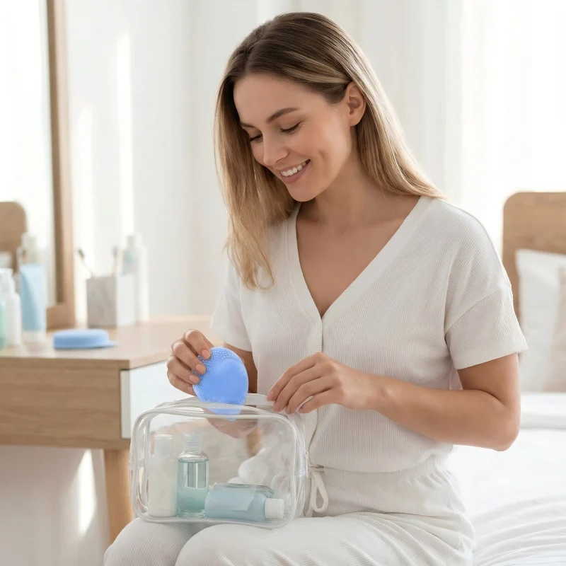 Soft Silicone Facial Brushes, Gentle Exfoliating Face Scrubs, Portable Manual Cleansing Brushes with Suction Cup
