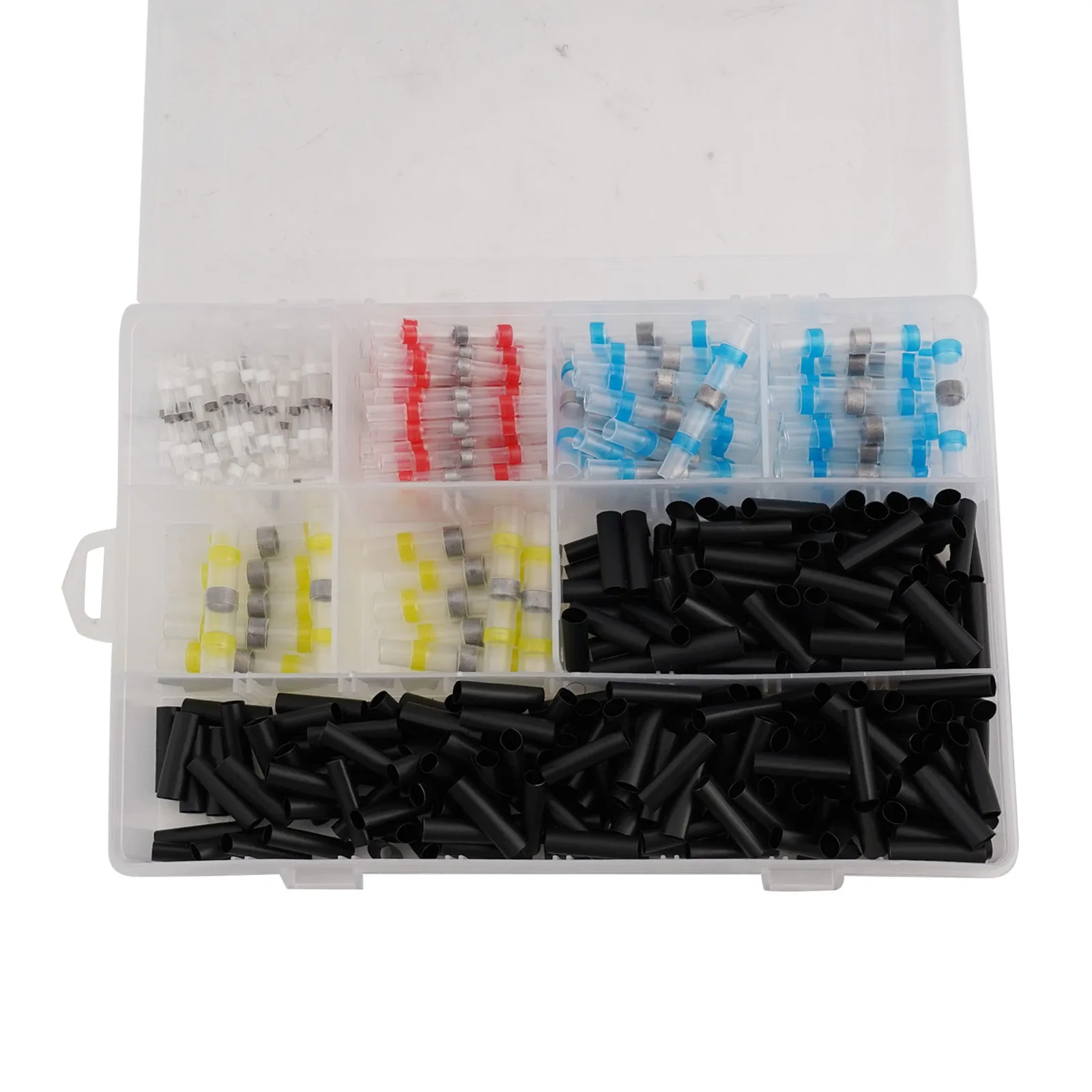 15 PCS X Yellow 6.0mm Diameter, Cable Section 4.0-6.0mm 12-10AWG Heat Shrink Connectors Terminal Waterproof Kit Strain Relief