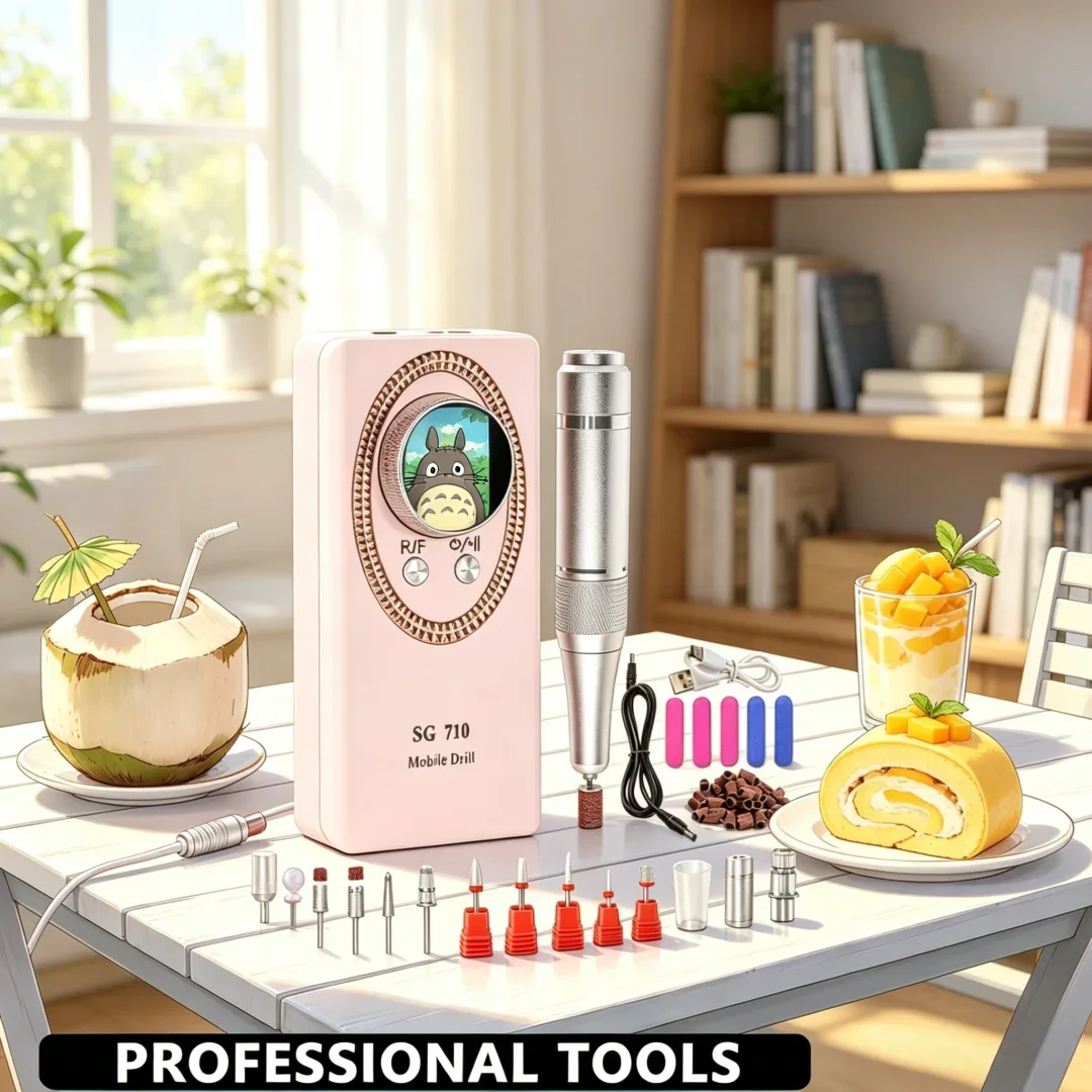 

Splendorous 45000RPM Nail Drill Machine Rechargeable Manicure Cutter With LCD Display Portable Electric Nail File Nail Drills