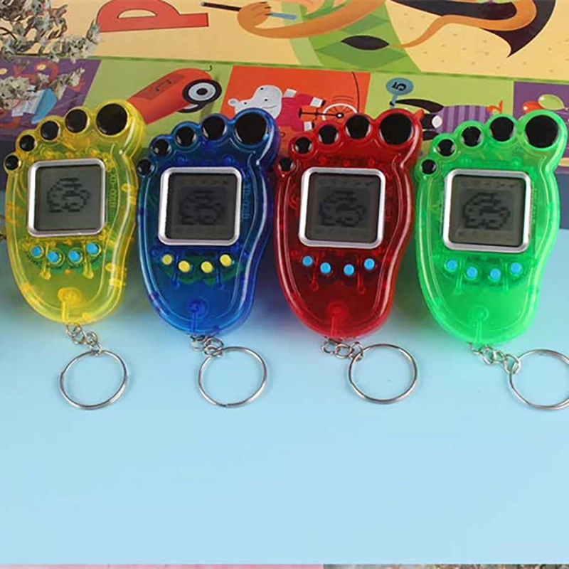 Novo Pé Em Forma Mini Virtual Eletrônico Pet Machine Com Chaveiro Crianças Miniatura Pet Game Puzzle Brinquedos Brinquedos Brinquedos Engraçados Brinquedo Presentes das Crianças