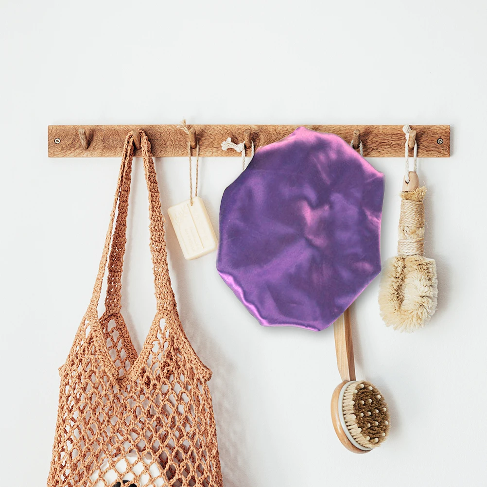 

Sleeping Cap Bonnet Lightweight Elastic Night Sleeping Cap Purple for Adults Home Makeup Wash Face Protection