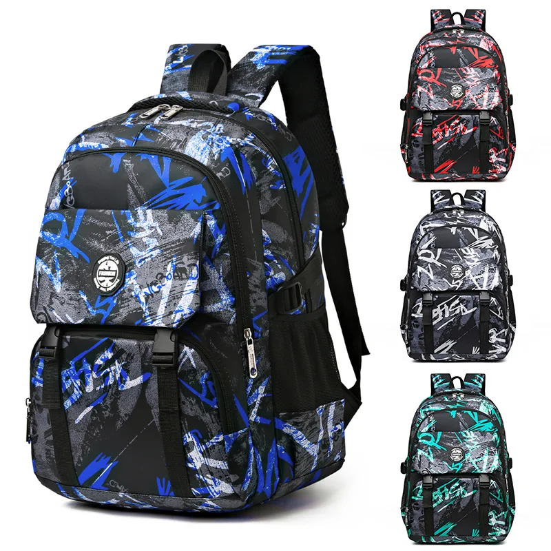 Korean Style TrendySchool Bag for Middle and High SchoolStudents Fashionable Camouflage Travel Large Capacity Computer Backpack