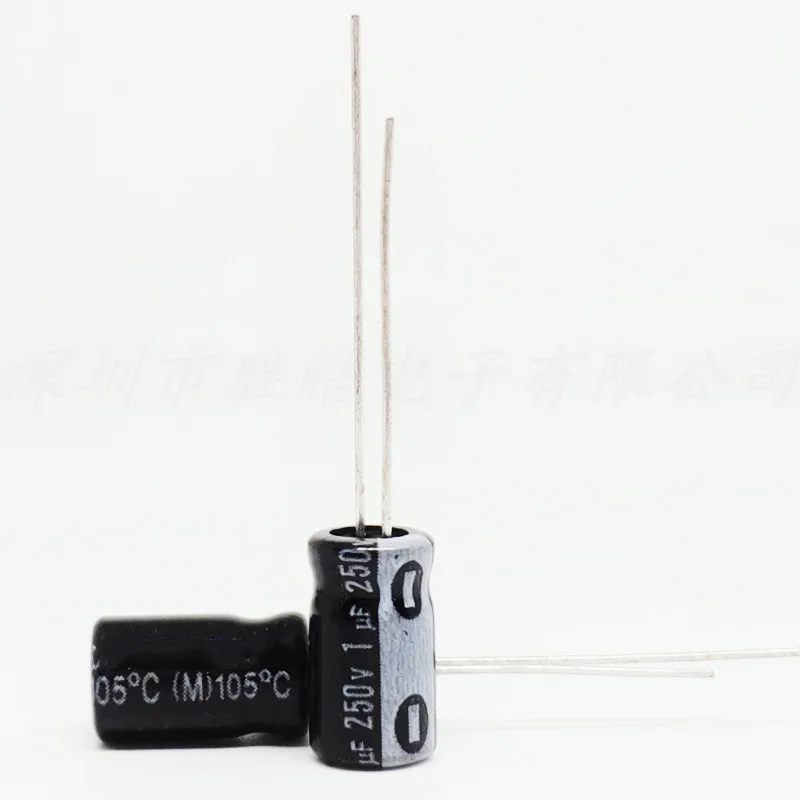 

（20PCS） 250V1UF Volume：6X12MM Aluminum Electrolytic Capacitors High Quality