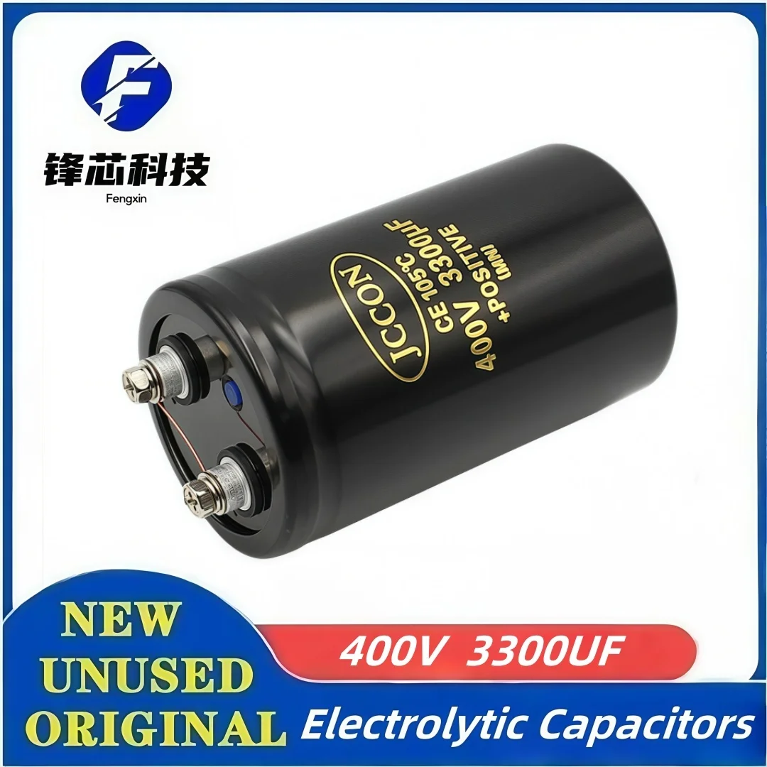 

400V 3300UF 63.5*105mm JCCON CE105℃ CD136 Aluminum Electrolytic Capacitor Inverter Welder 400V3300UF Screw Foot Bolt Capacitor