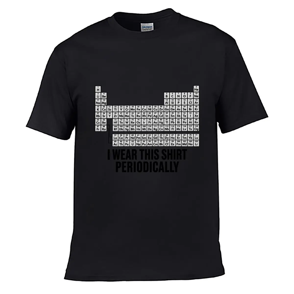 Periodic Table I Wear This Periodically Chemistry Humor Summer short-sleeved Loose Top