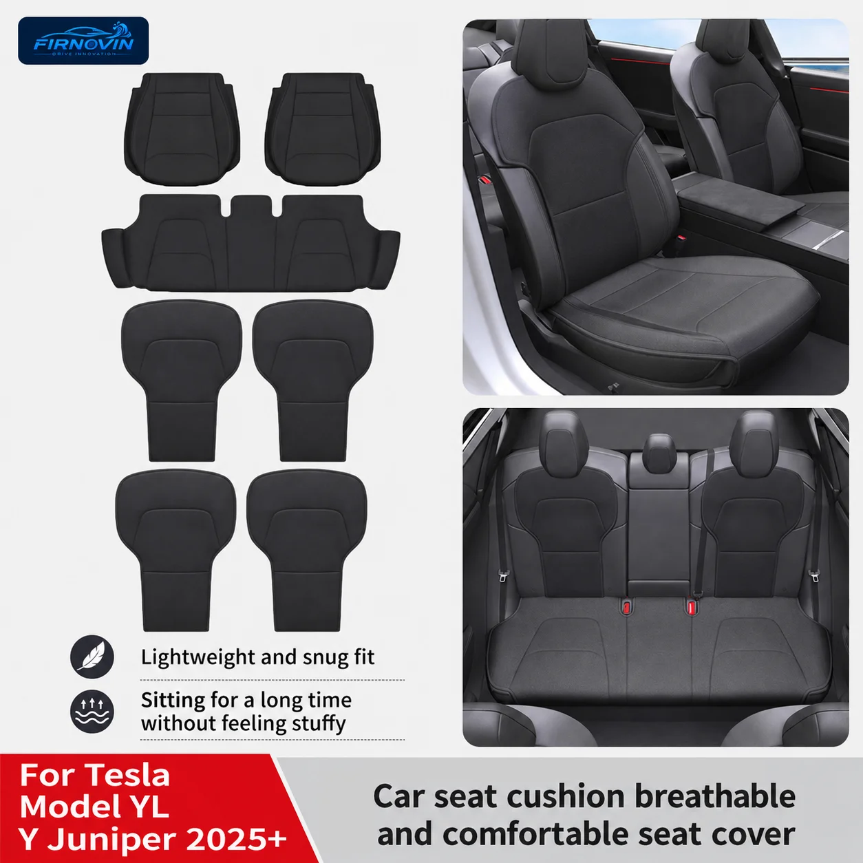 Car Seat Cover Nappa Leather For New Model YL Model Y Juniper 2025 Eight Grade Anti Fouling Wholesale Price All-Season