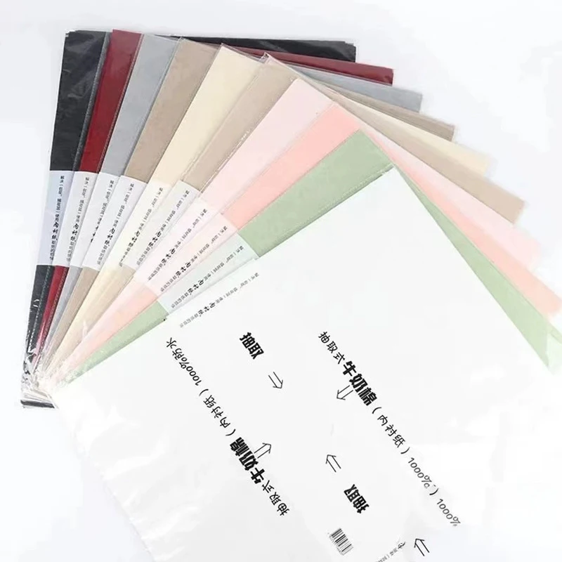 38pcs Milk Cotton Tissue Paper Florist Flower Wrapping Paper DIY Handmade Bouquet Crafts Gifts Packaging Wedding Party Supplies