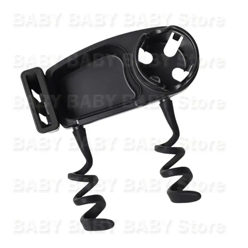 

Q81A 3 in 1 Baby Strollers Tray with Phone Holder Bottle Cup Holder Detachable Tray Flexible Arm Grips