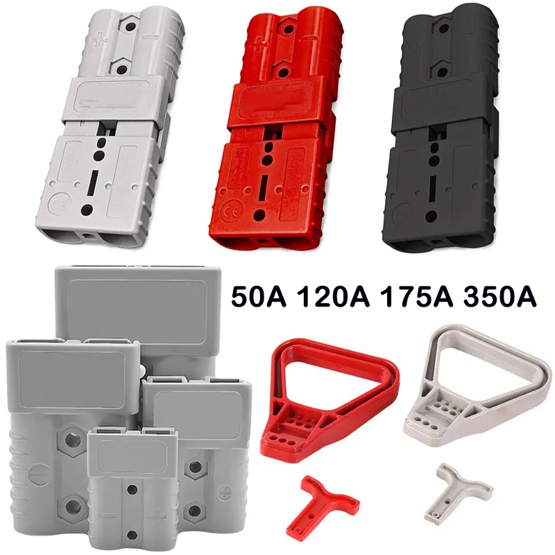 2PCS 50A 120A 175A 350A  Plug Battery Connect Disconnect Connector 600V Towing Winch Quick Connect Wire Harness Plug