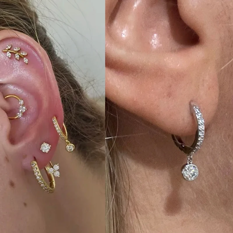 Lnngy 3 mm 4 mm Lünette Moissanit Tropfen Ohrringe Brinco Prata 925 Sterling Silber Ohrring für Frauen Mädchen Anhänger Schmuck Geschenk – Detail 1