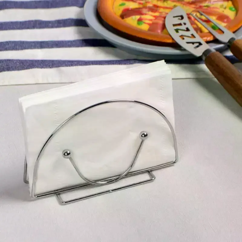 Elegant Metal Iron Napkin Holder Paper Drawer Storage Bracket Organizer For Kitchen Home Restaurant Tabletop Accessory