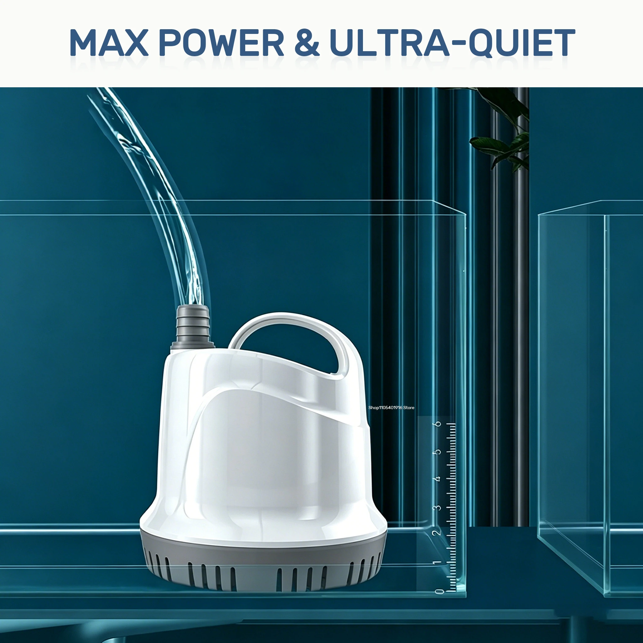 Fish Tank Submersible Pumps 3 In 1 Water Pump 220v 110V Aquarium Fountain Rockery Aquarium Bottom Suction Pump US Plug
