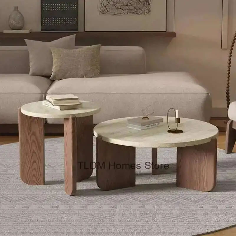 

Table Hotel Tables Nordic Coffee Entryway Tea Modern Designer Round Marble Coffee Table for Living Room Furniture Home