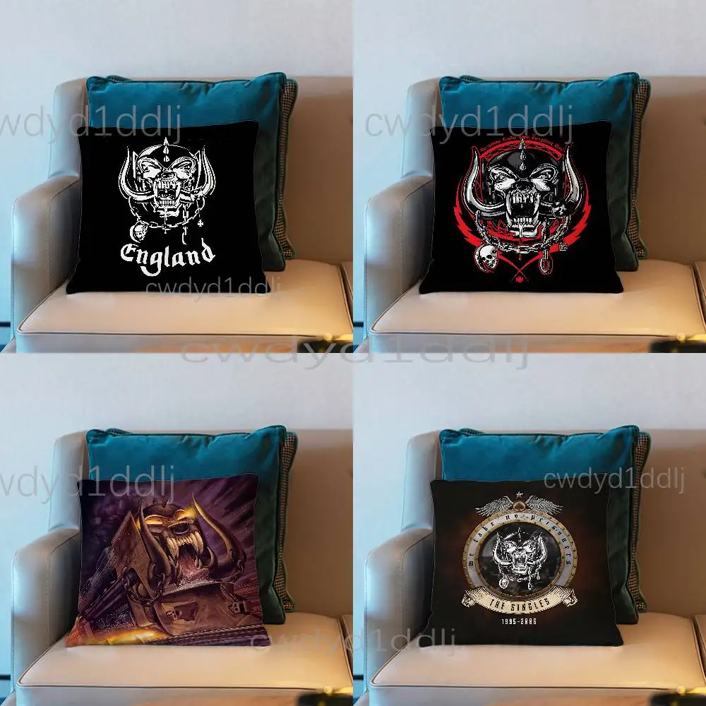 

M-Motorhead Heavy Metal Band Pillow Case Short Plush Sofa Decorative Gift Home Double-sided Printing Cushio