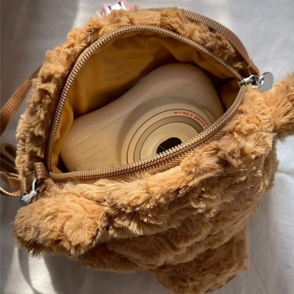 

Kawaii Cartoon Girls Bag Furry Bear Women Shoulder Storage Bag Mobile Phone Bag Kid Birthday Gifts