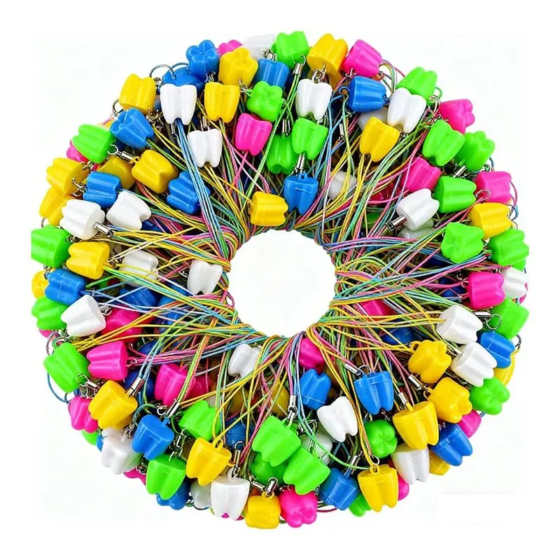 A55F-50 PCS Tooth Saver Necklaces Tooth Necklace Little Box For Lost Teeth Milk Teeth Storage Cases For Tooth Fairy Bag