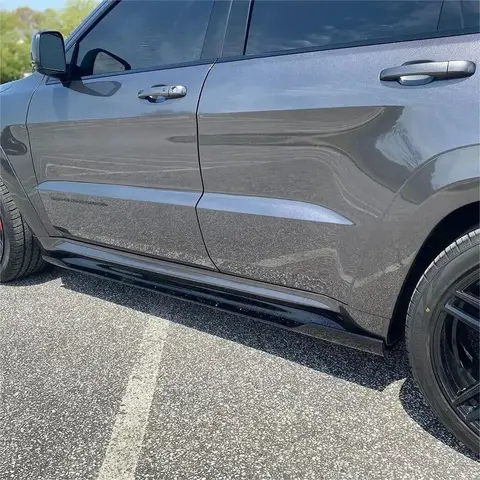 Car Side Skirt Extension Splitter A Pair For Jeep Grand Cherokee SRT/SRT8/Trackhawk 2012-2021 Plate Lip Bumper Winglet Body Kit 10 best sales trackhawk - №4