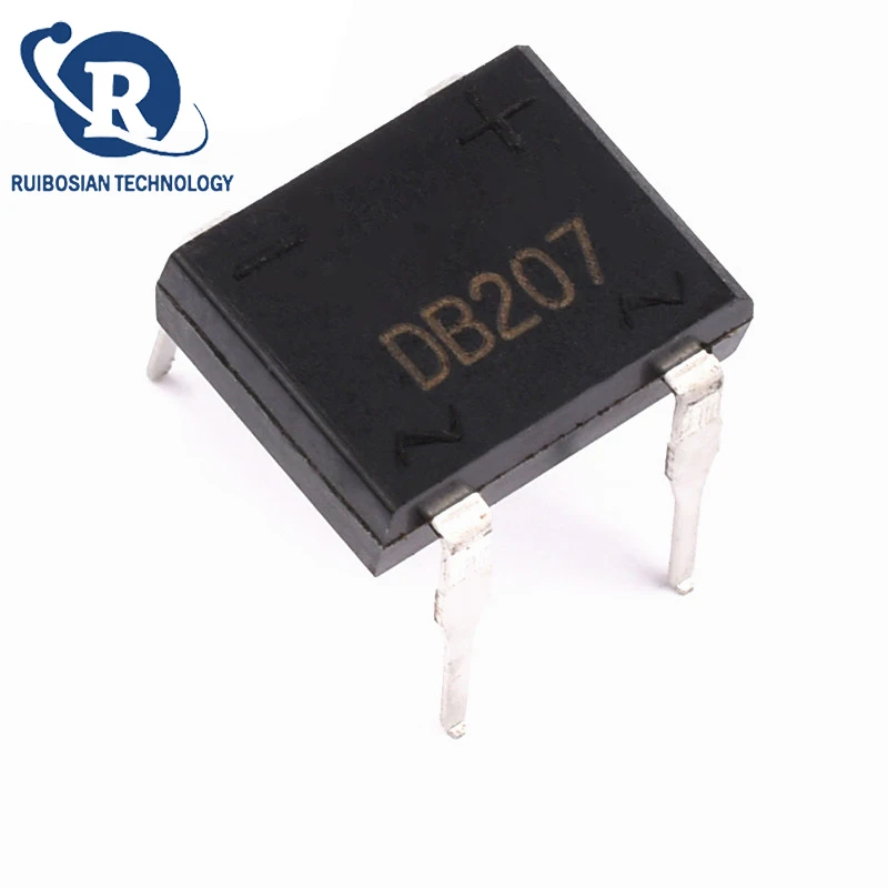 50PCS DB207  DIP-4 Bridge Rectifiers 1000V 2A DB104 DB157 DB107 DB207S DB107S DF06S DF06 SOP-4 DB105S DB106S DB157S DF10S