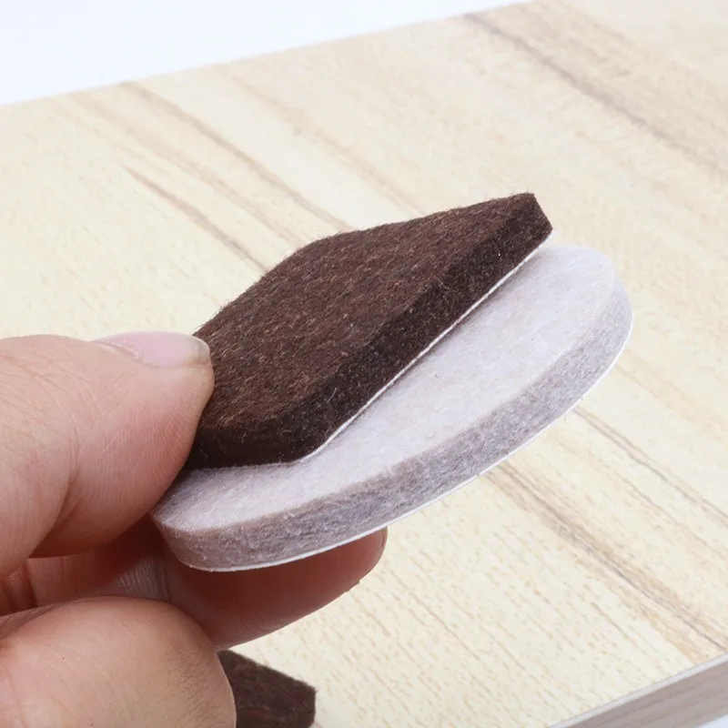 Coussinets de pieds de chaise en feutre épais de 5mm, auto-adhésifs pour meubles muets, joint Anti-collision antidérapant, tapis de protection de sol en bois, 128 à 18 pièces