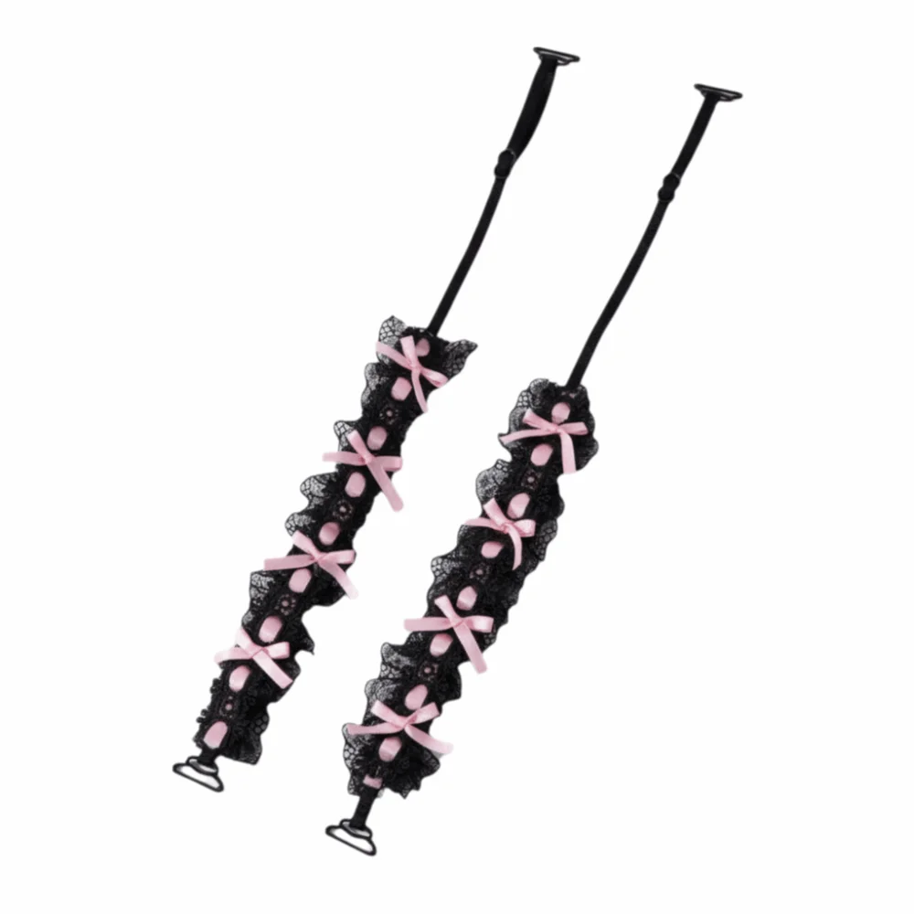 Decorative Anti-slip Women Bra Straps Elastic Removable Bowknot Bra Straps Adjustable Lace Shoulder Straps Wedding Party Dress