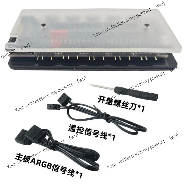 PC PWM Fan Hub 5V ARGB Controller Dual 10 Port SATA Power Splitter for Computer Case Cooling