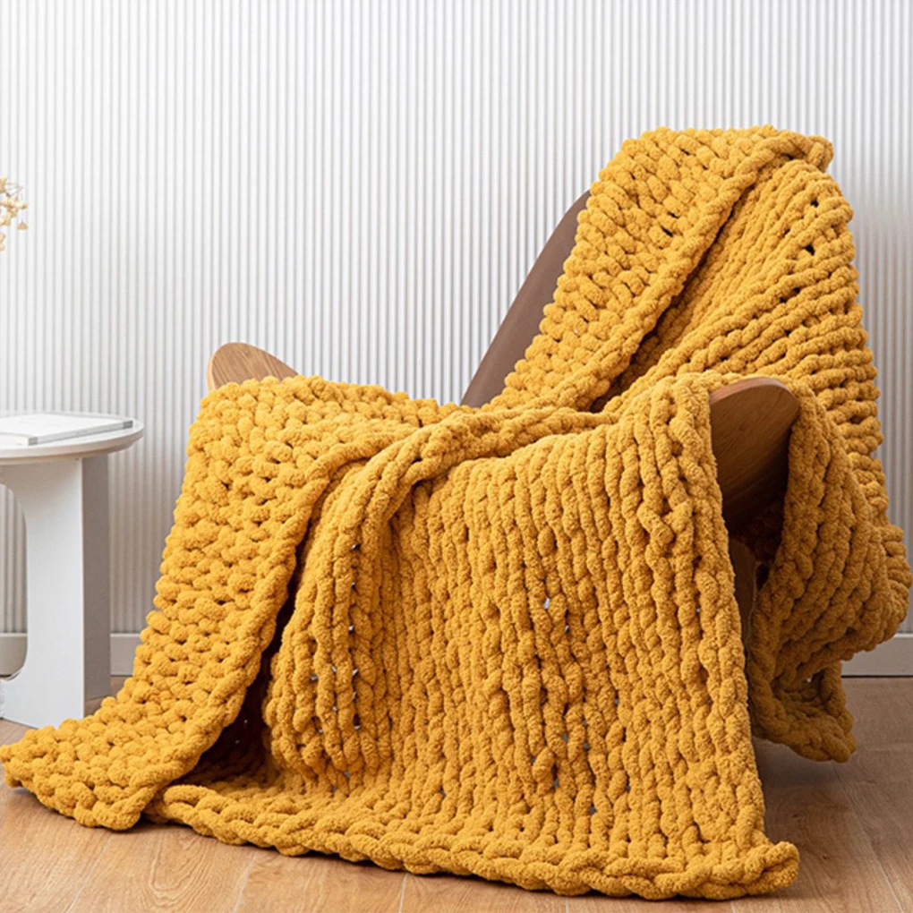 

Polyester Chunky Knit Blanket Comfort And Style Easy To Maintain Wide Application Elegant Fashion light grey