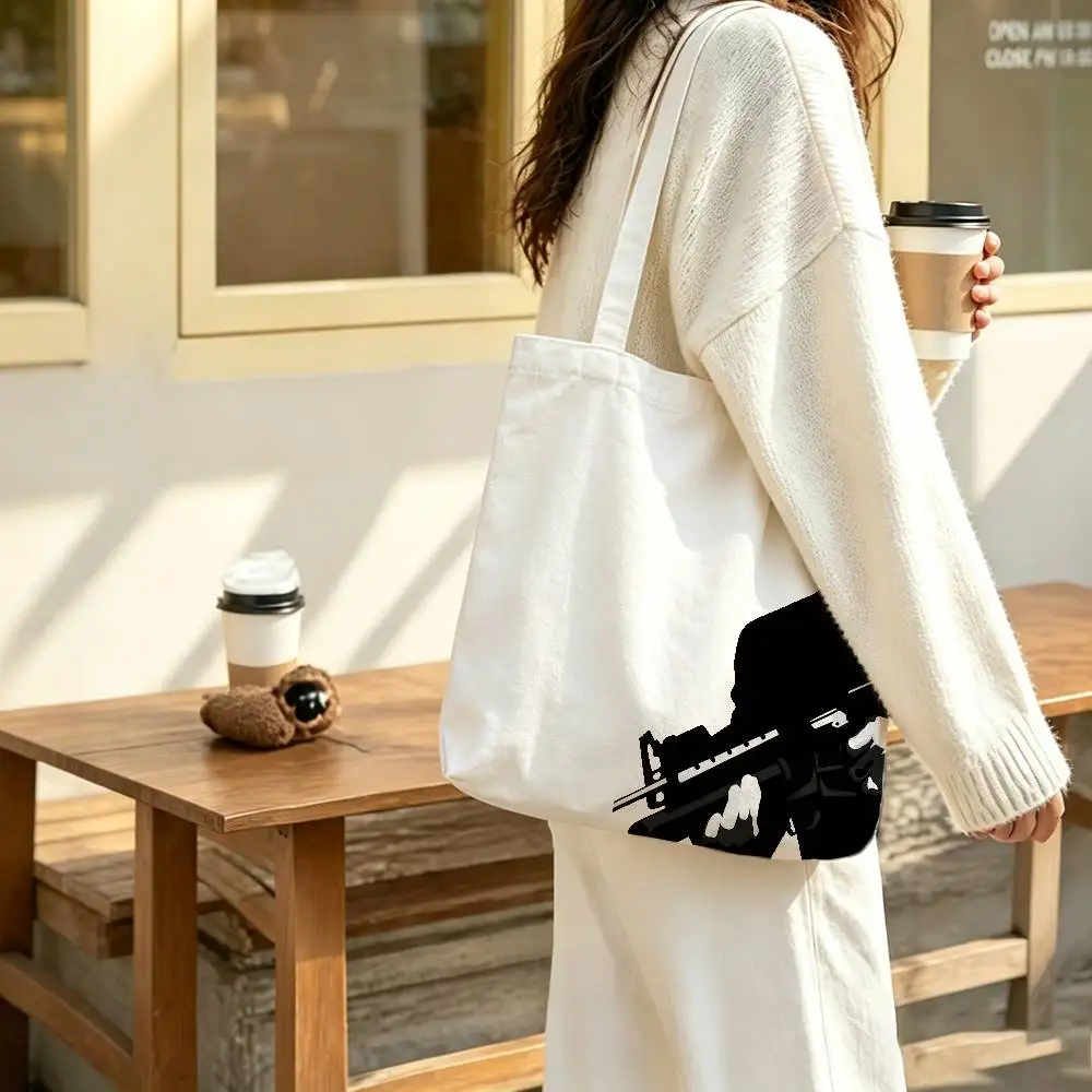 Movie Scarface Print Bag Eco Shopper Cotton Jute Bag Reusable Bag Foldable Reusable Sac Tissu