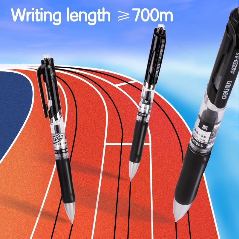 أقلام جل ديلي 12 عبوة 0.5 مم، كتابة طويلة التشغيل بطول 700 متر، حبر أسود ناعم للمدرسة والمكتب #3