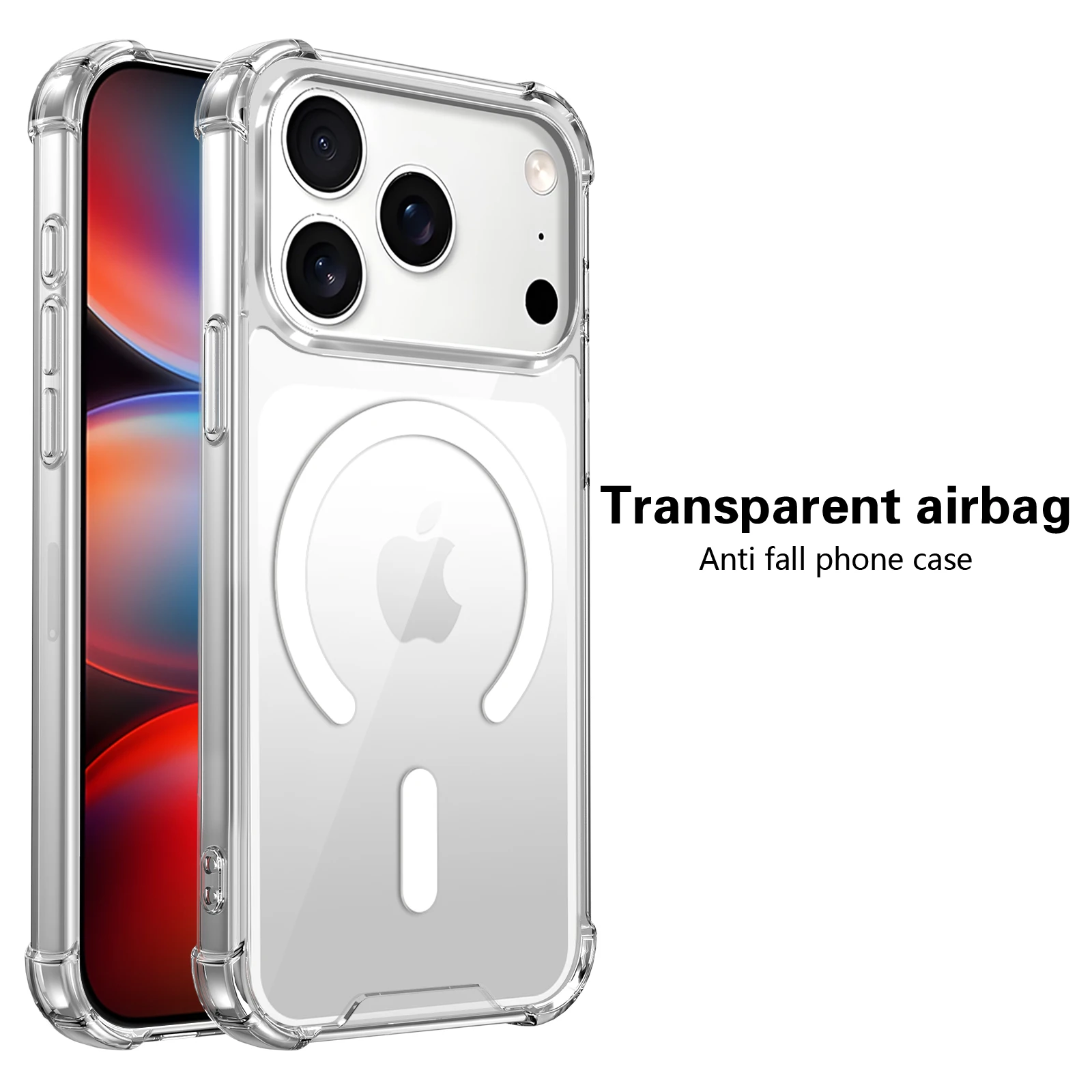 Four Corner Anti Drop HD Transparent Magnetic Case For IPhone 18 17 16 15 14 13 12 11 Pro Max Plus Air 17e 16e Magsafe Cover