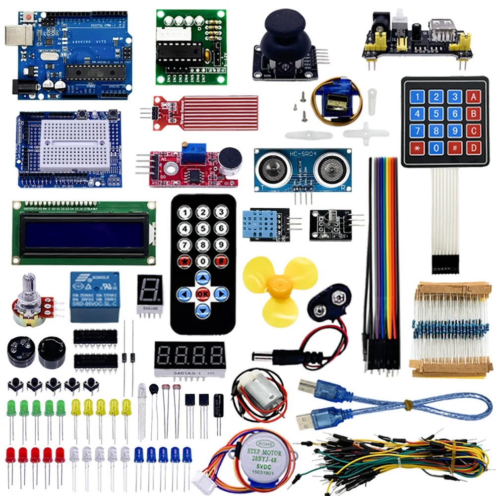 Novo kit de super aprendizagem de partida eletrônica rfid para placa arduino-no/r3 com placa r3 ou placa de melhorar r3 para ardunio