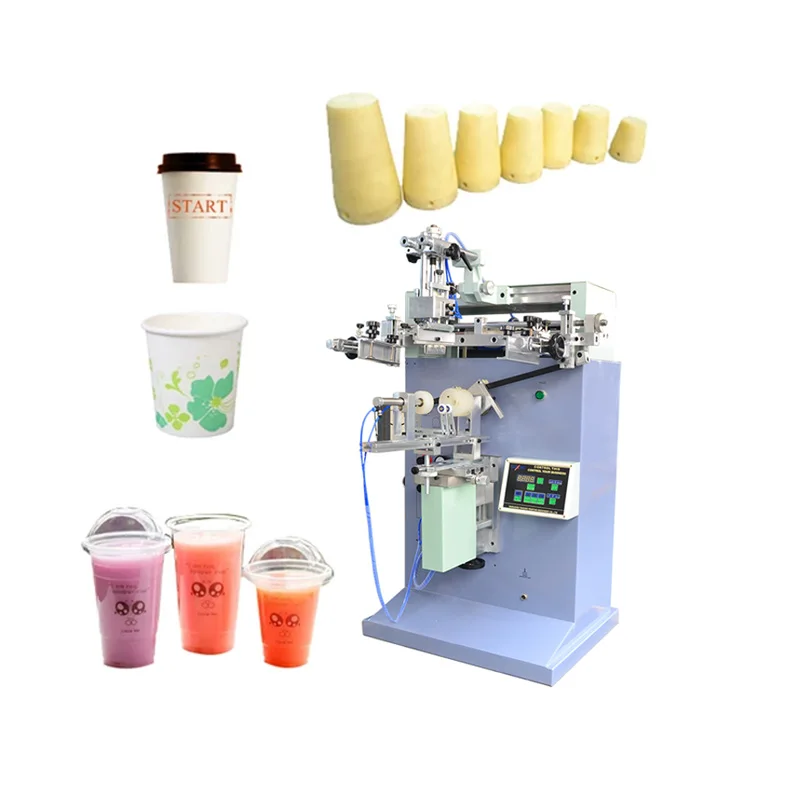 Meshin Sablon Disposable Cup  Screen Printer Milk Tea Silk Screen Printing Machine for bottles, cups, containers, coffee cup