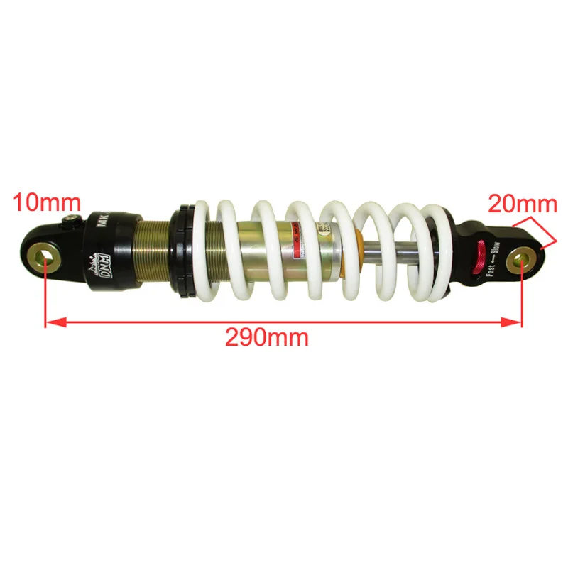 XLJOY DNM MK-AR Adjustable Rebound Rear Shock 290mm 250LBS For CRF110 Dirt Pit Bike Motorcycle