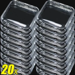 20/1Pcs Press-on Nail Storage Box Acrylic Transparent Container Jewelry Earring Rings Bracelet Boxes Nail Display Packaging Case