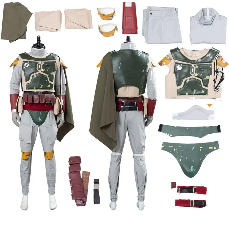 Boba Fett Cosplay Costume Men Uniform Outfits Halloween Carnival Suit