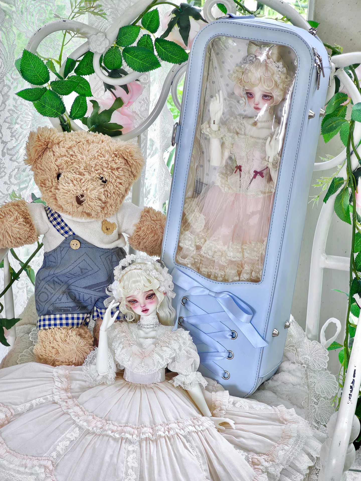 Japanse originele Lolita vierpunts BJD schoudertas zoete schattige pop tas voor dagelijks woon-werkverkeer casual crossbody handtas