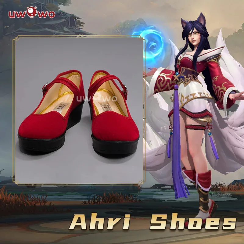 

UWOWO League of Legends Ahri Cosplay Shoes LOL Ahri Champion Cosplay Shoes Halloween Costume Accessories Prop Footwear