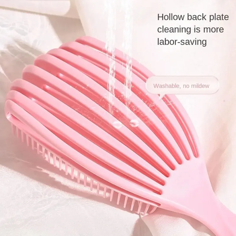 Brosse à Cheveux en Forme de Poulpe Rose, avec Poignées de Énergie, pour Cheveux Bouclés, Optique, Peignes de Soins Capillaires, Outils de Coiffure