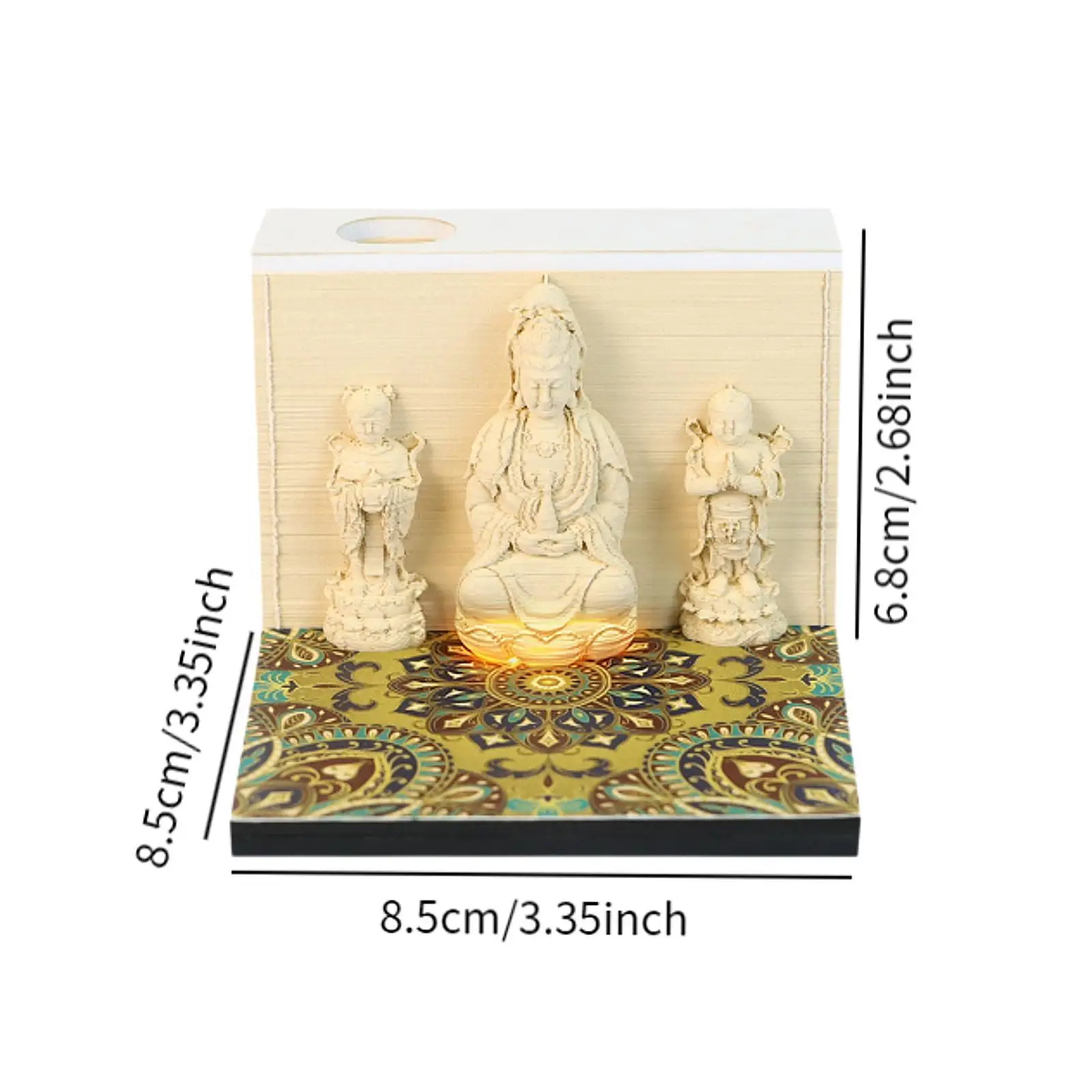 2025 Time Piece Calendar Craftsmanship Tearable Memo Pad for School Office