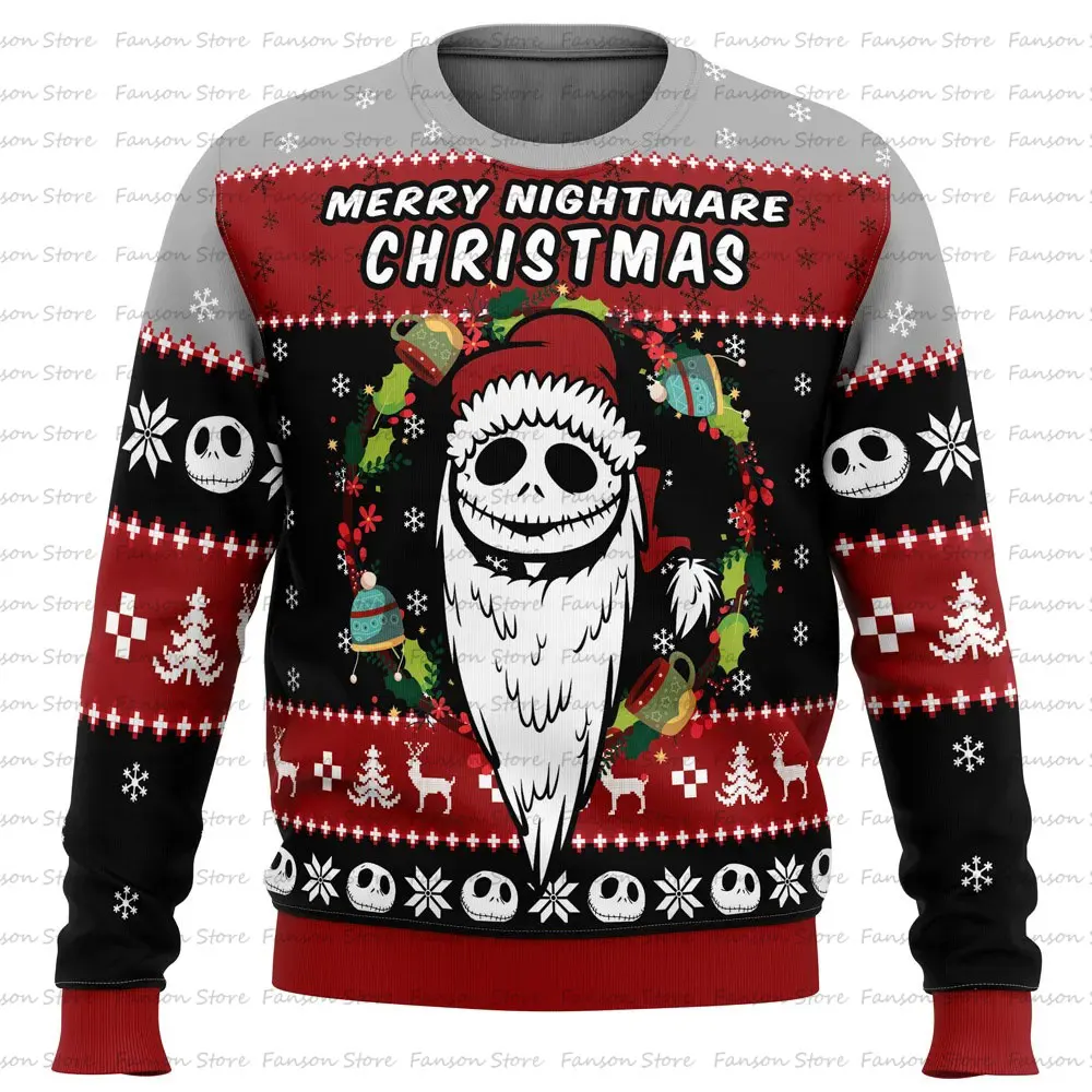 Romantic Nightmare The Nightmare Before Jack Christmas Ugly Christmas Sweater Women Men Pullover Tops Couple Hoodie Sweatshirt