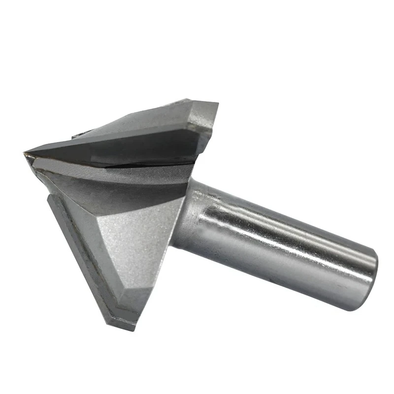 

90 Degree Wood Router Bit for Redwood Density Plate 4 Teeth V-shaped Milling Chamfering Cutter 12.7mm 1/2'' Inch CNC Router Bits