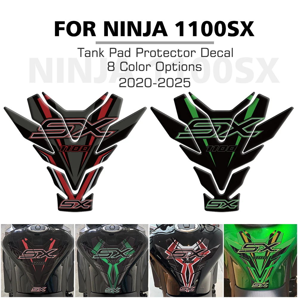 Tank Pad Decal For KAWASAKI Z1100 SX Ninja 1100sx 2020 2021 2022 2023 2024 2025 Motorcycle 3D Gel Paint Protection Sticker