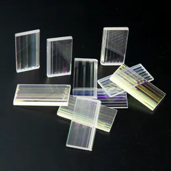 5pcs Rectangle Prism Dichroic Prisma Stained Glass Optical Experiment Instrument Home Decoration Art Necklace DIY Design