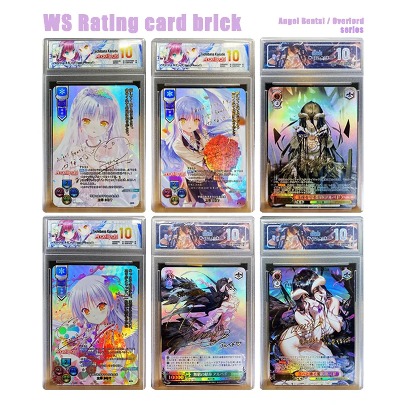 Diy Homemade Weiss Schwarz Angel Beats! Tachibana Kanade Overlord albedo Rating Card Brick Collection Card Toys Gift