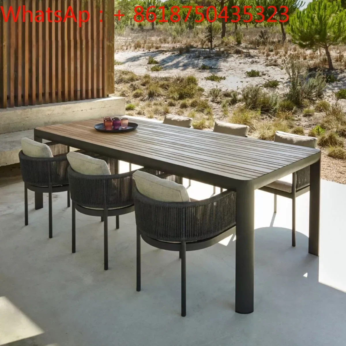 

Customized Nordic outdoor tables, chairs, balconies, rattan chairs, coffee tables, villas, hotels, leisure rattan chairs