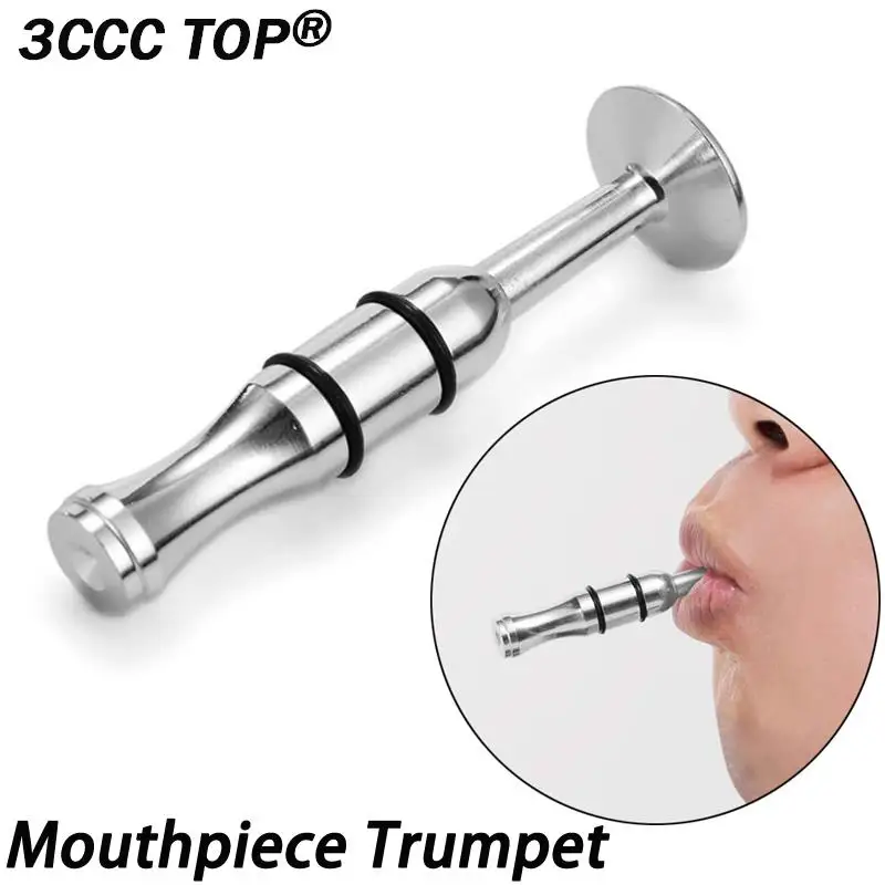 1PCS Mouthpiece Trumpet Mouth Strength Trainer Exerciser Silver for Saxophone Horn Trombone Tuba Accessories