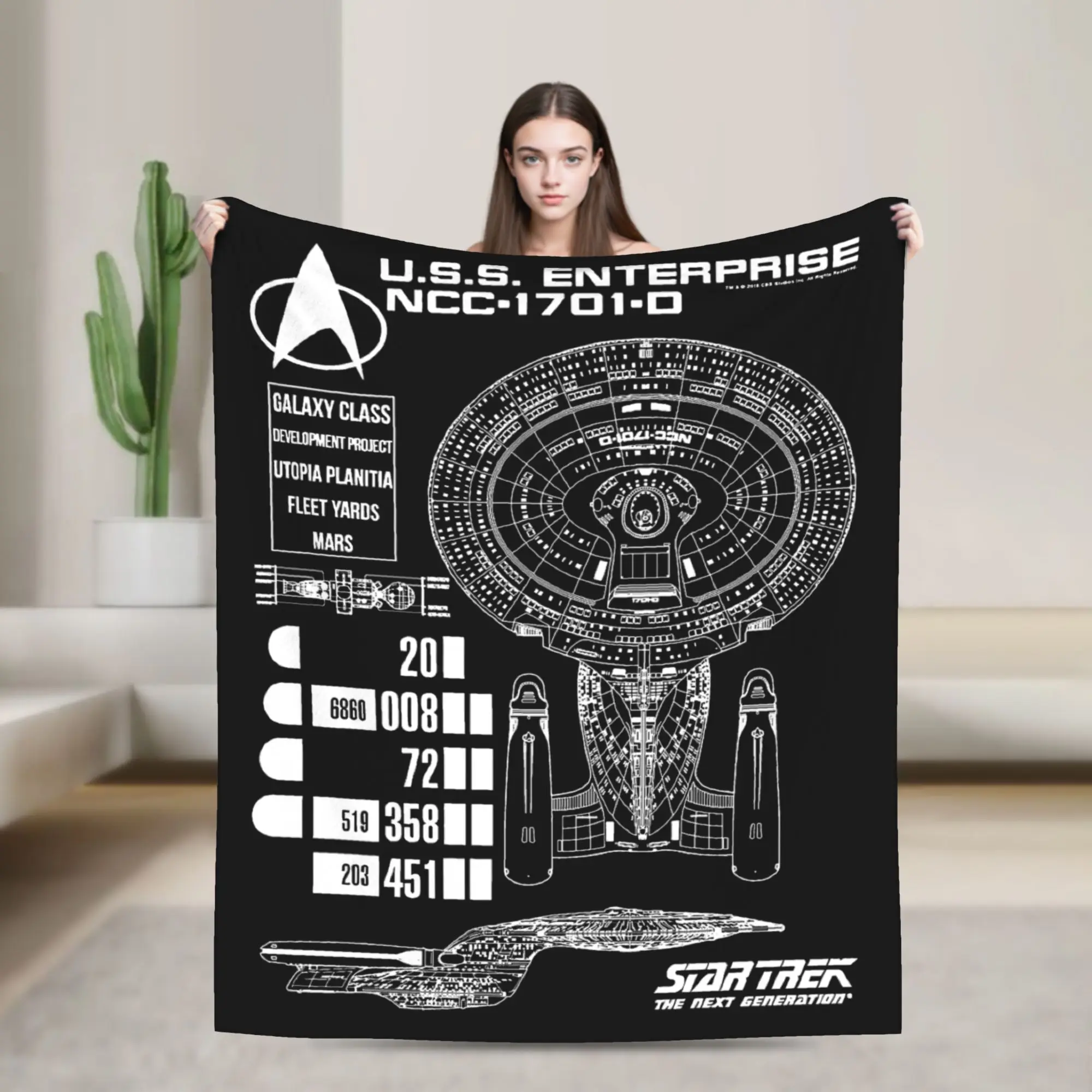 s-Stars t-Treks Blankets Flannel All-season Portable Warm Throw Blankets for Bedding Office Sofa Chair Quilt for Enterprise Fans