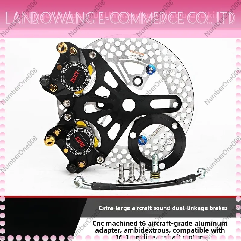 For DUCI Stinger Dual Caliper SE05 Racing Dual Linkage Crab Caliper Set High Performance for Electric Motorcycle Modification