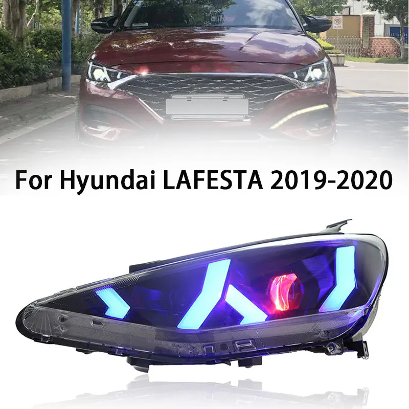 Car Accessories for Hyundai LAFESTA LED Headlight 2019-2020 Headlights DRL Turn Signal High Beam Angel Eye Projector Lens