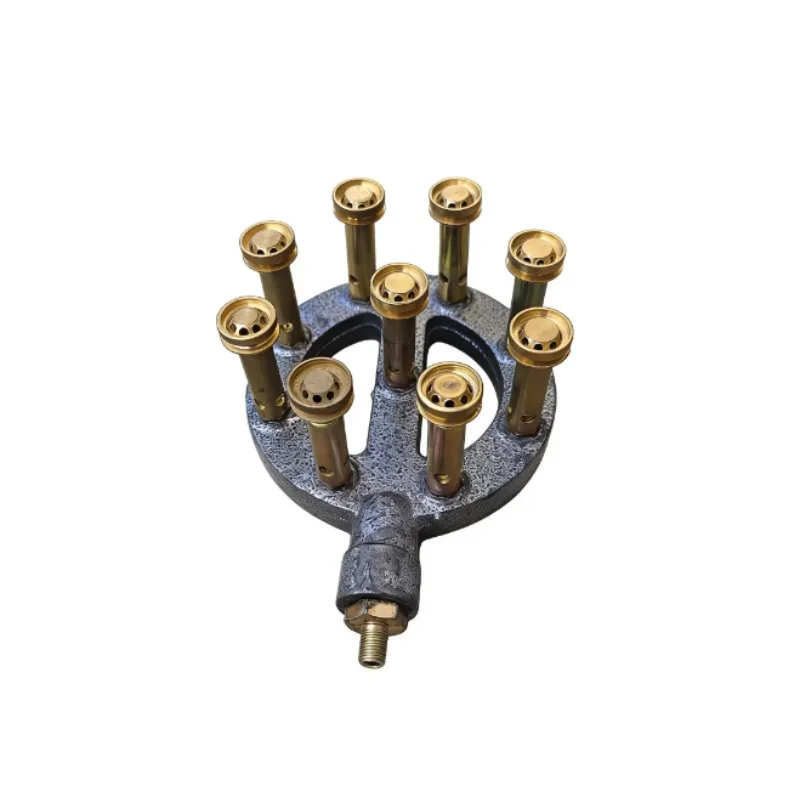 Brass Nozzle Burner Core Replacement Parts High Pressure Energy Saving for Commercial Large Wok Stove Modification