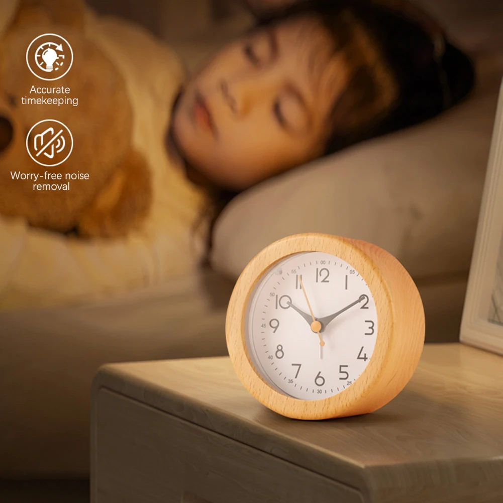 Simple Analog Alarm Clock Stylish Home Decor Battery Operate Loud Desk Table Alarm Clock For Kitchen Bedrooms Bedside